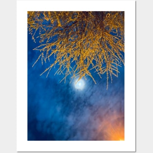 Cloudy Night Sky - Aesthetic Colorful Landscape - Nature Lover Gift Posters and Art